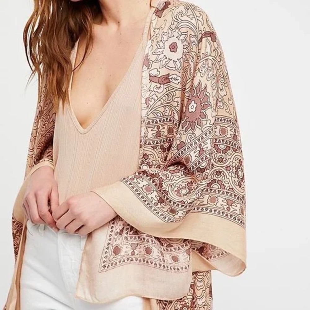 Free People Magic Dance Border Print Kimono